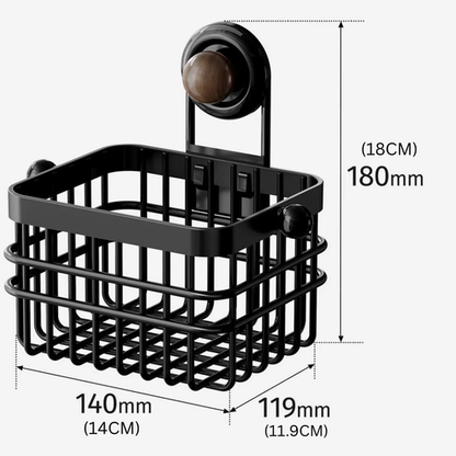 Multi Functional Wall Mounted Metal Storage Basket with Suction Cups