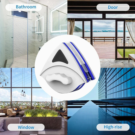 Magnetic Double Layer Glass Window Cleaner Home Multifunctional High Rise with Automatic Drainage Strong Grip Long Reach